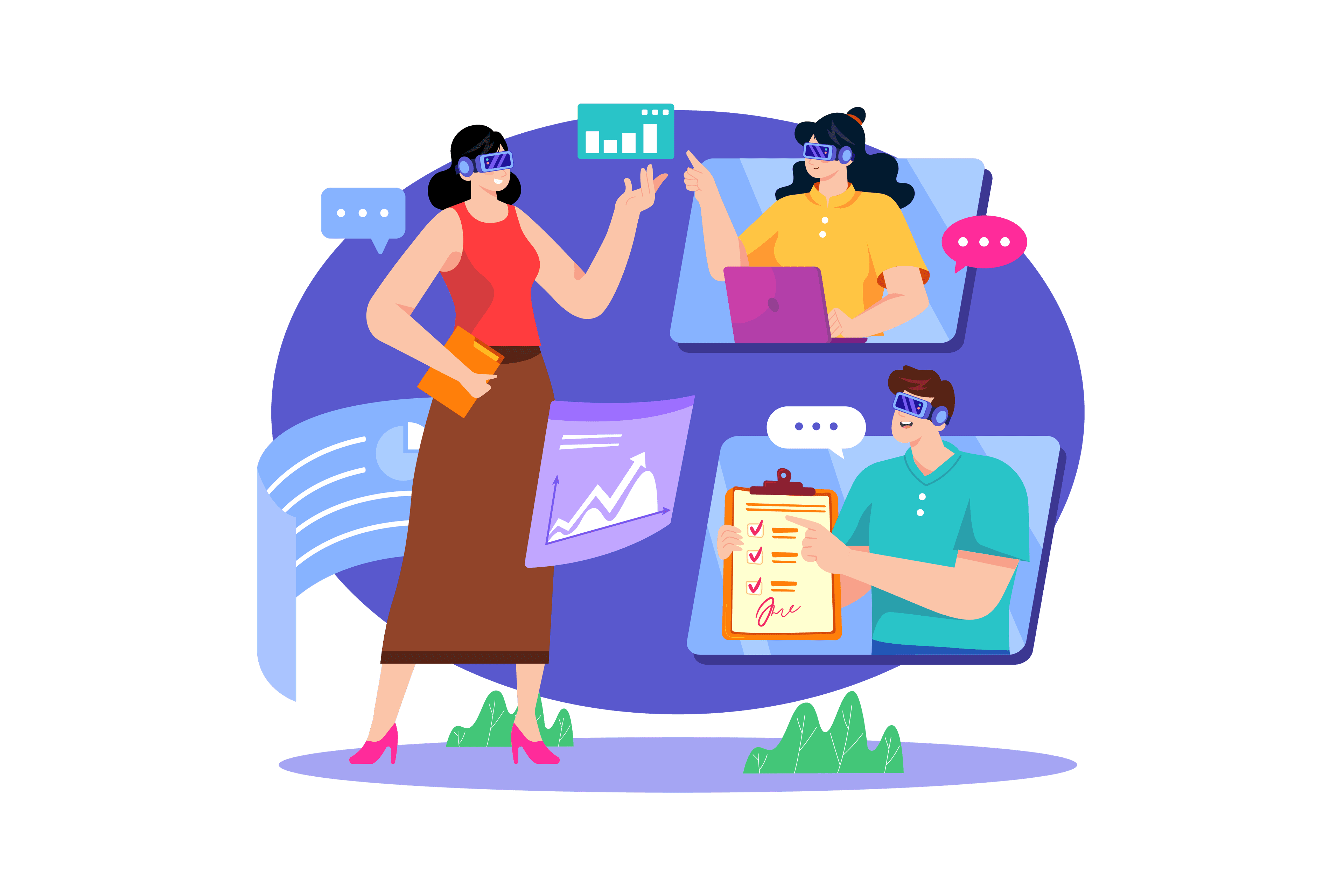 Virtual reality Illustration